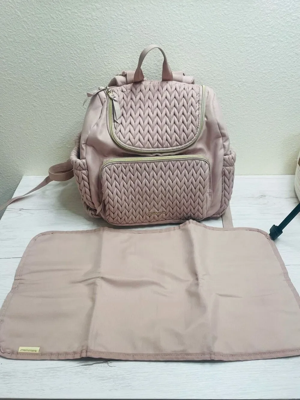 mommore Diaper Bag Small Diaper Backpack Pink